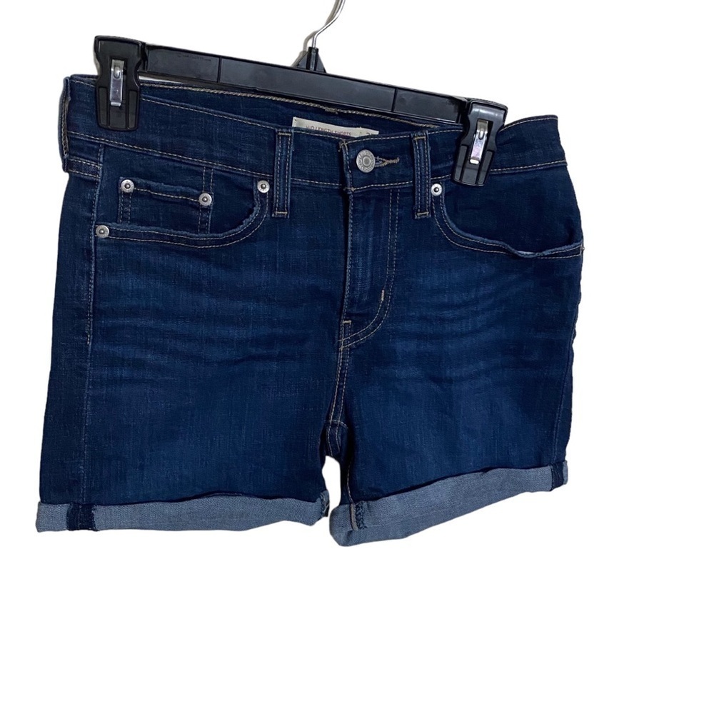 Levi’s dark‎ wash blue denim shorts size 27